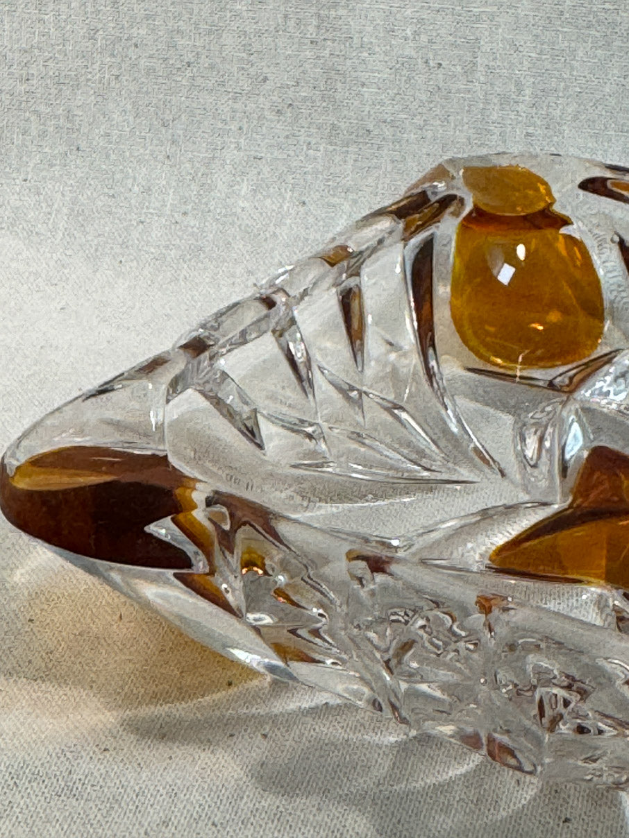 Painted glass ashtray