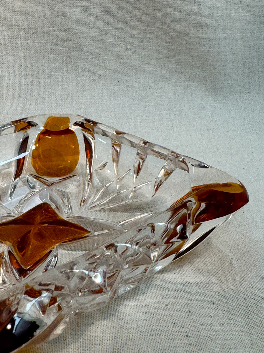 Painted glass ashtray