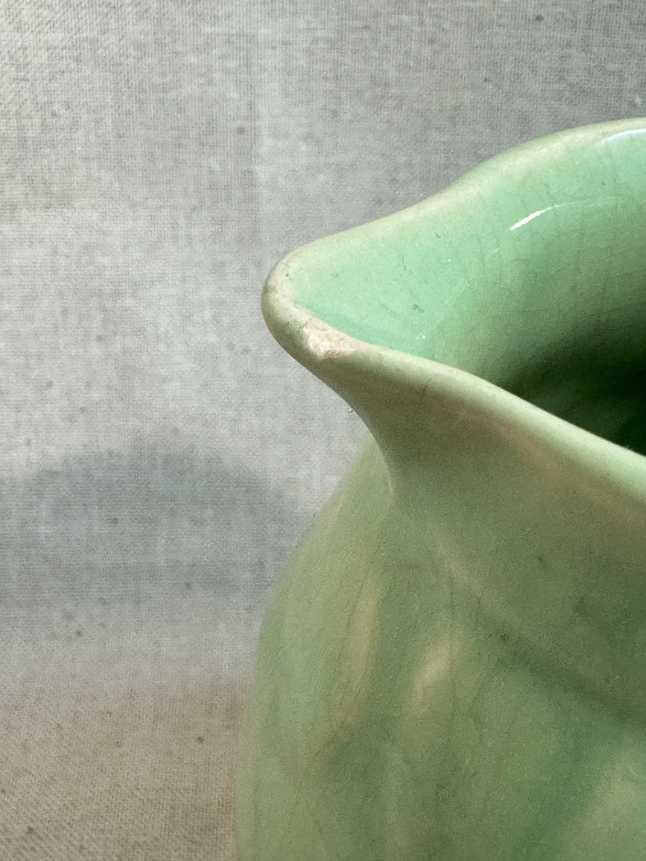 Mint floral ceramic milk jug