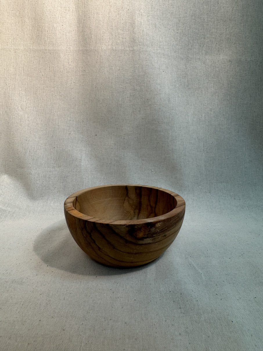 Hand turned miniature wooden bowl