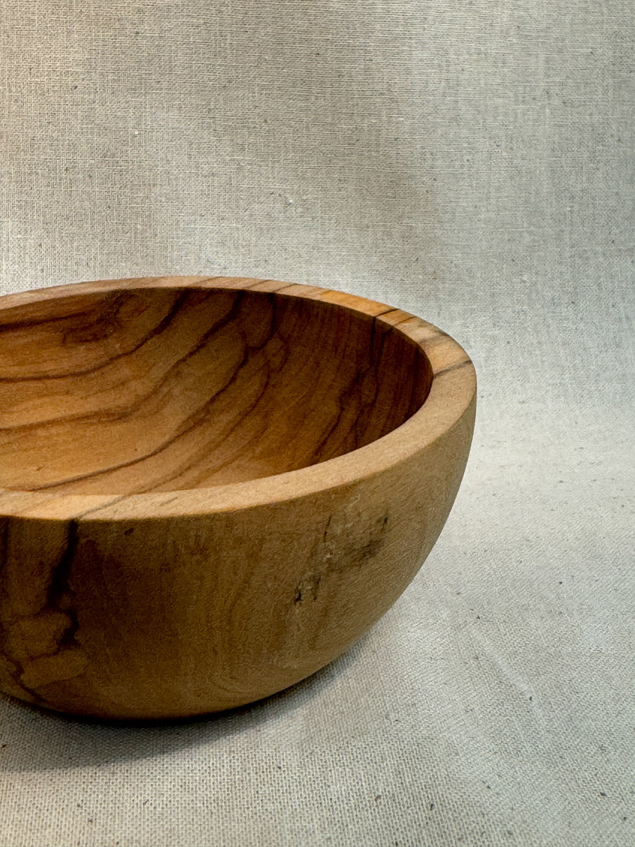 Hand turned miniature wooden bowl