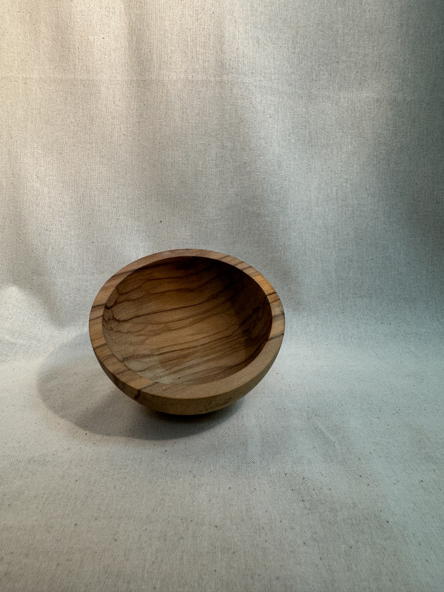 Hand turned miniature wooden bowl