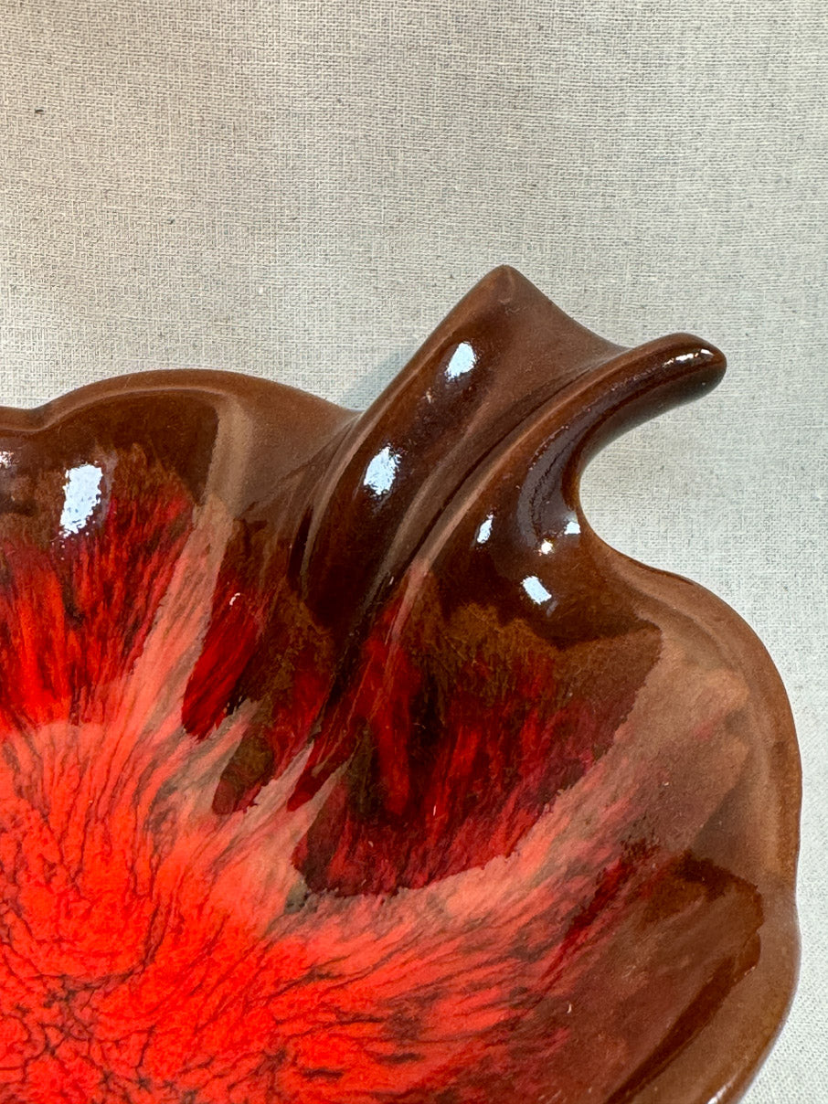 Maple leaf ceramic dish