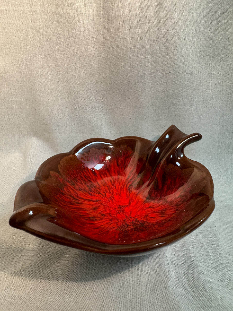 Maple leaf ceramic dish