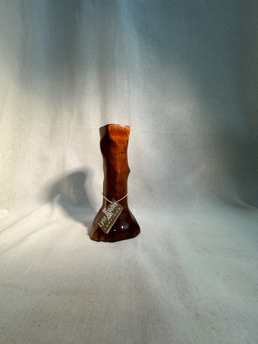 Vintage Canadian walnut candlestick (single)