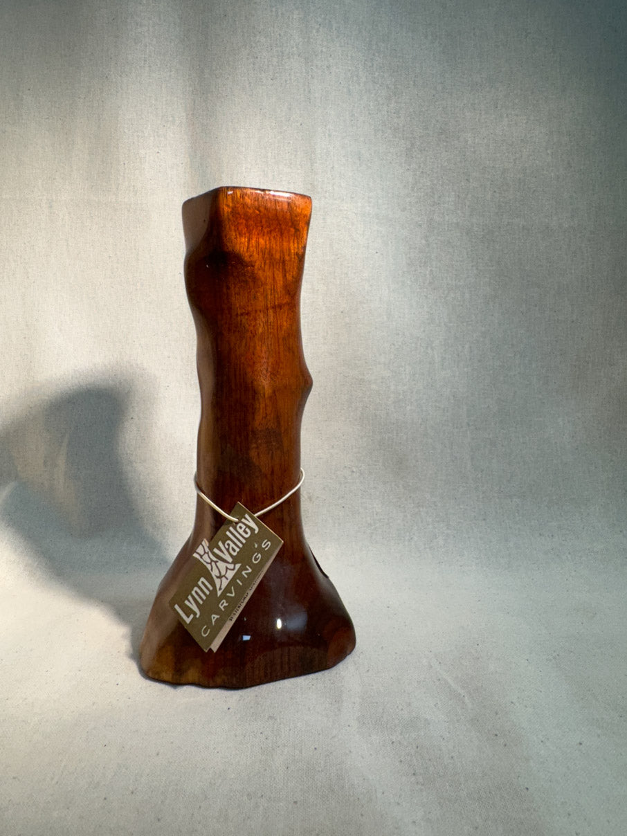 Vintage Canadian walnut candlestick (single)