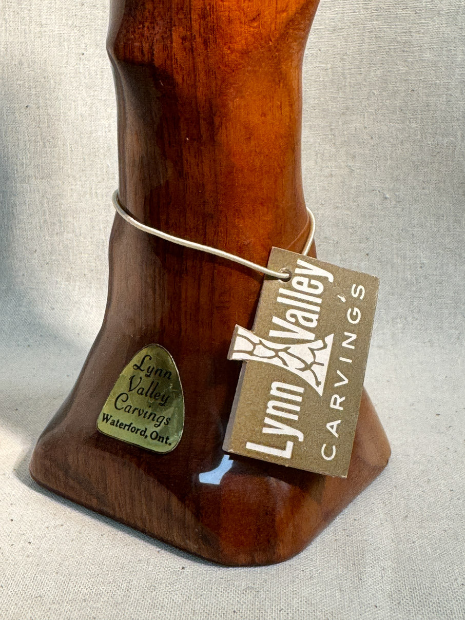 Vintage Canadian walnut candlestick (single)