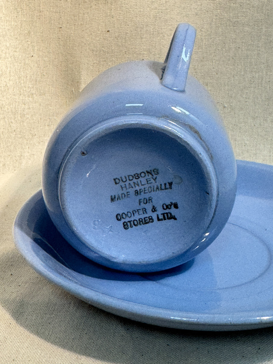 Dudsons Hanley Pottery 1950s teacup and saucer