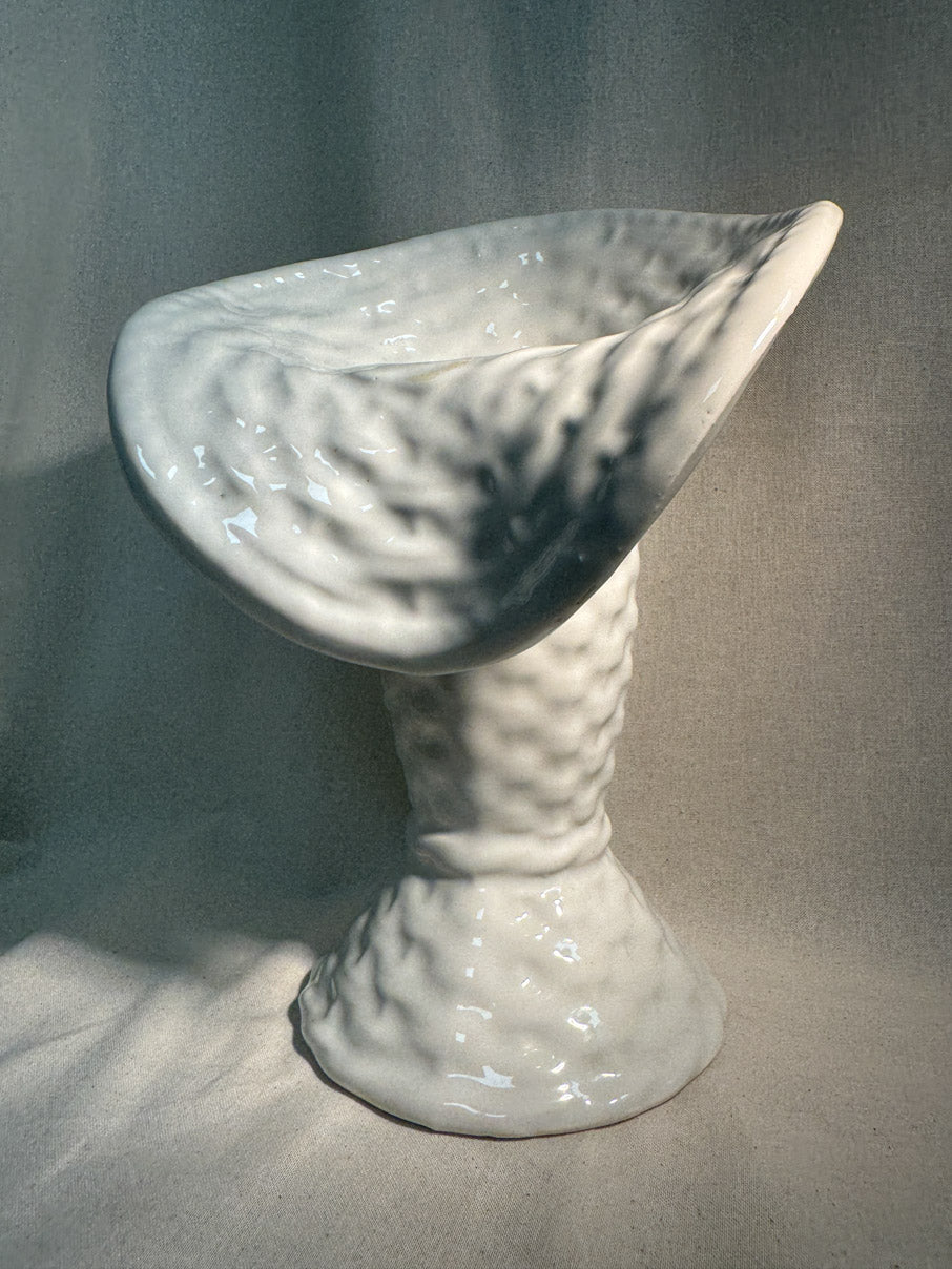 Orchid basketweave ceramic vase