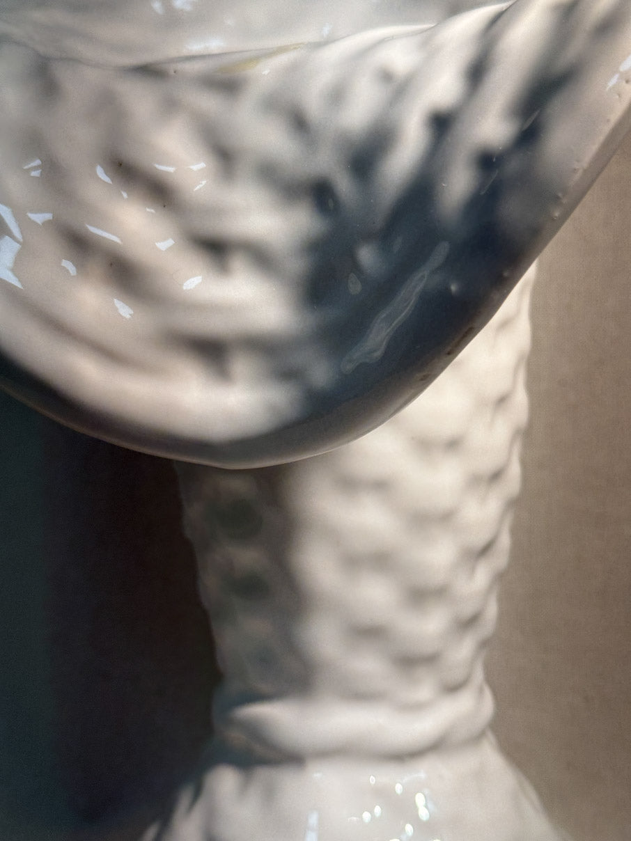 Orchid basketweave ceramic vase