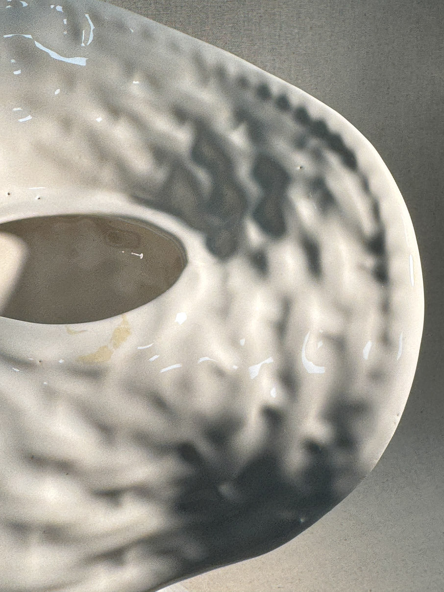 Orchid basketweave ceramic vase