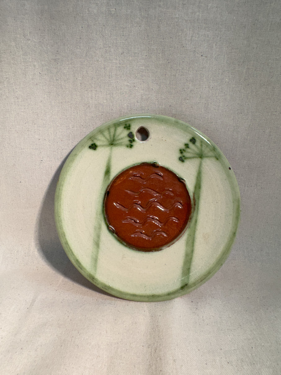 Handmade hanging plate decoration