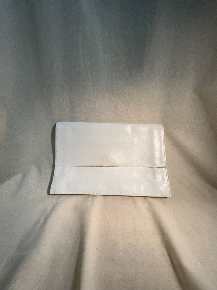 Leather envelope clutch