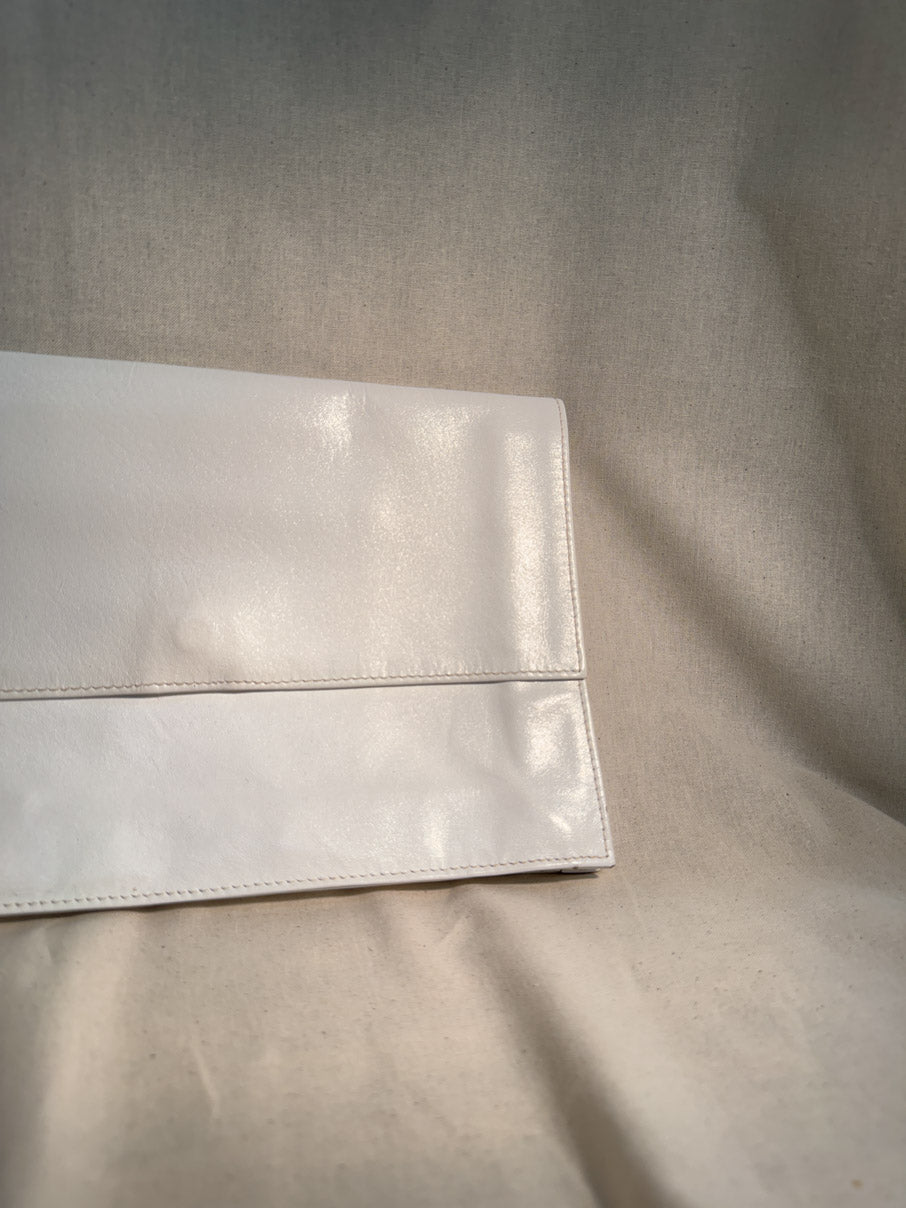 Leather envelope clutch