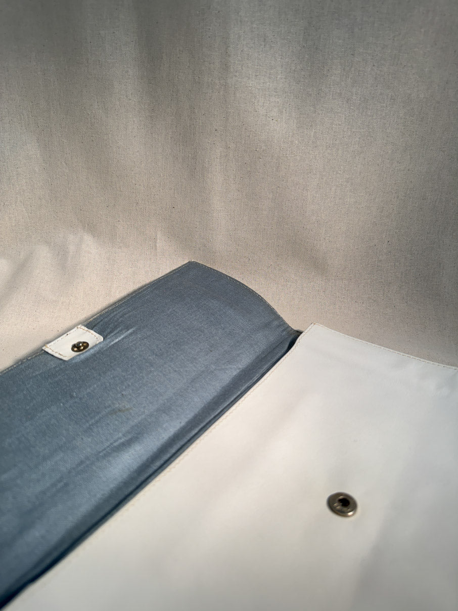 Leather envelope clutch