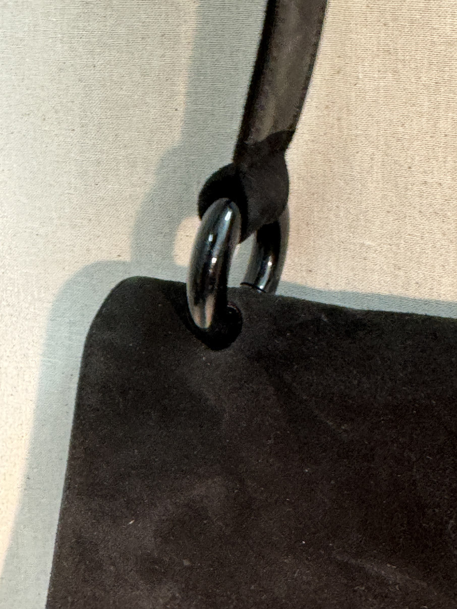 Suede shoulder bag