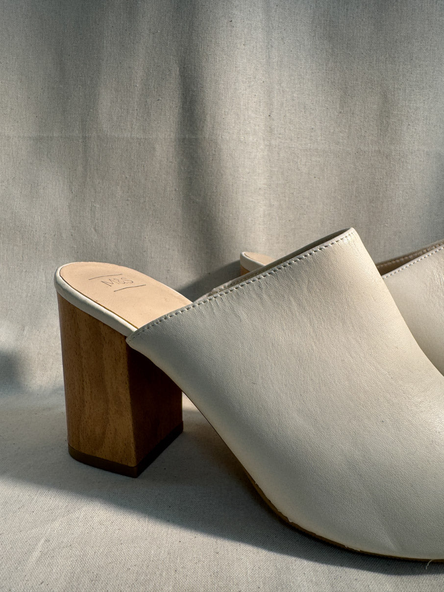 Cream heeled mules (7)