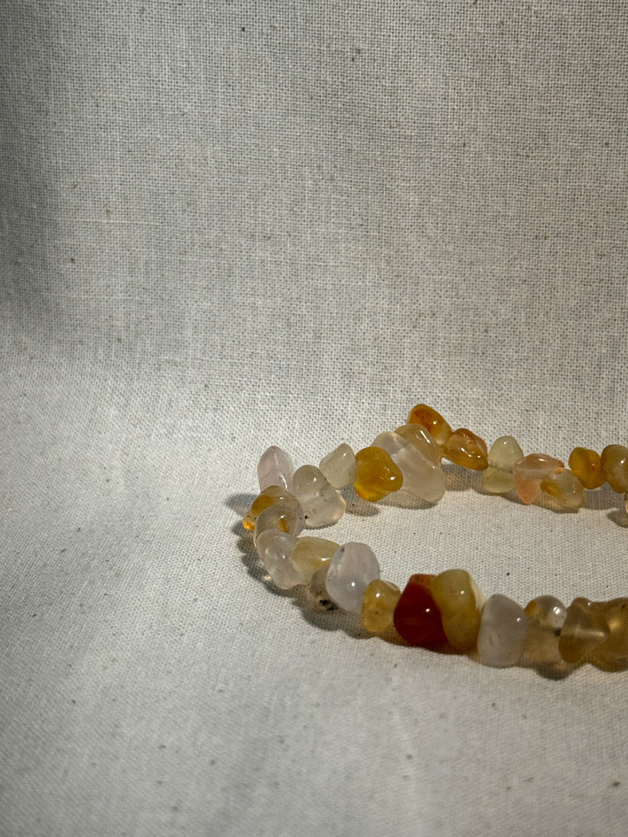 Neutral gemstone bracelet