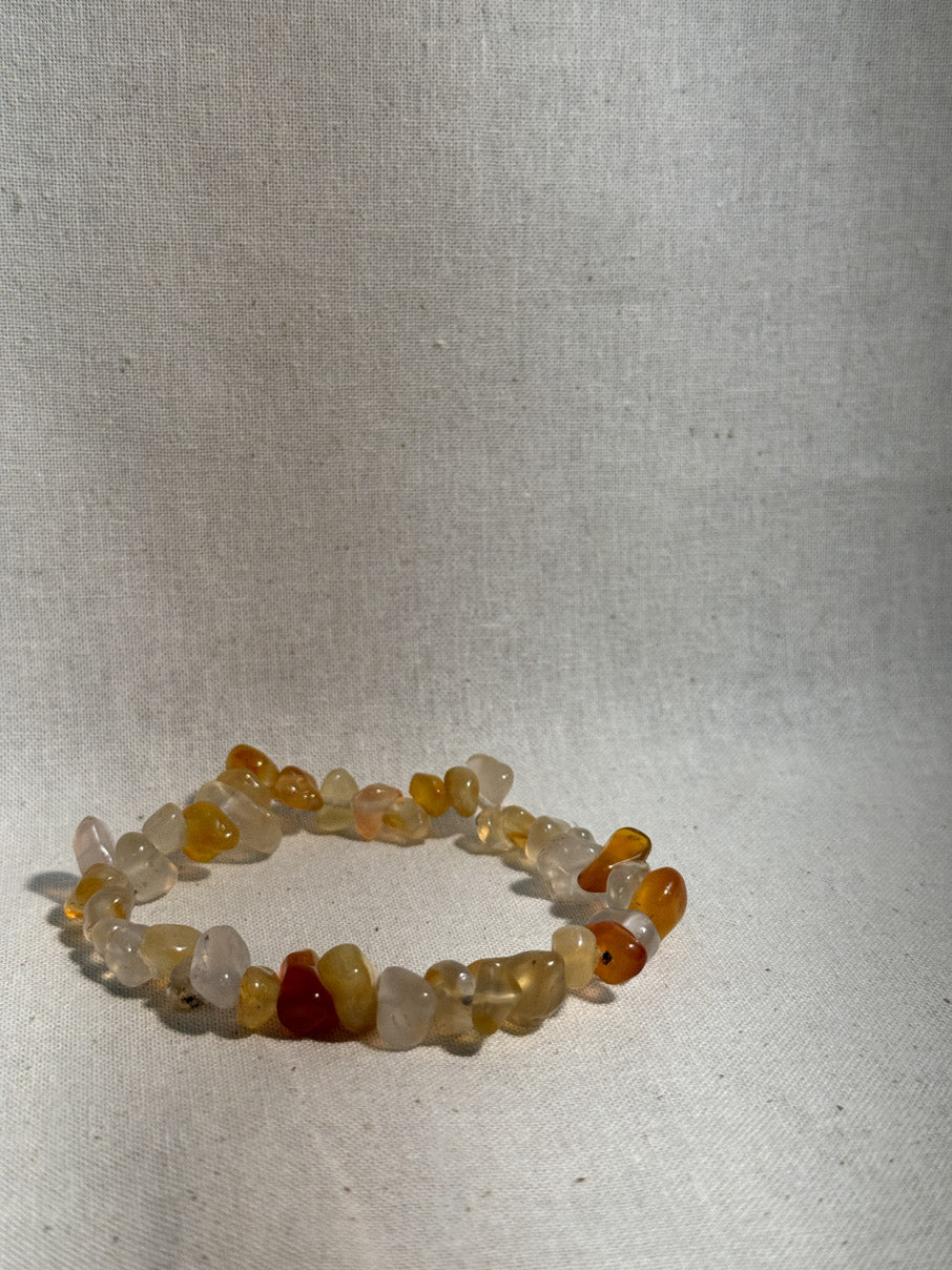 Neutral gemstone bracelet