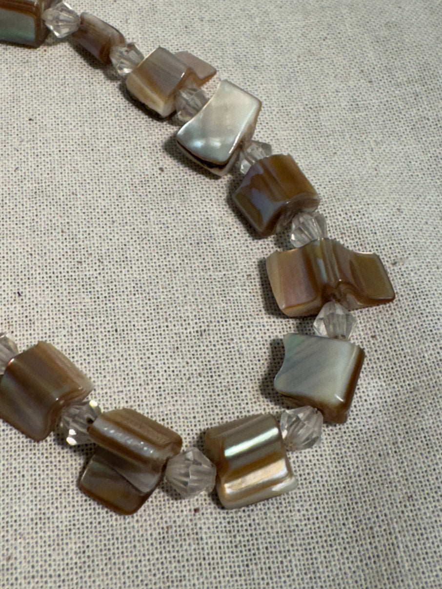 Shell chip beaded necklace