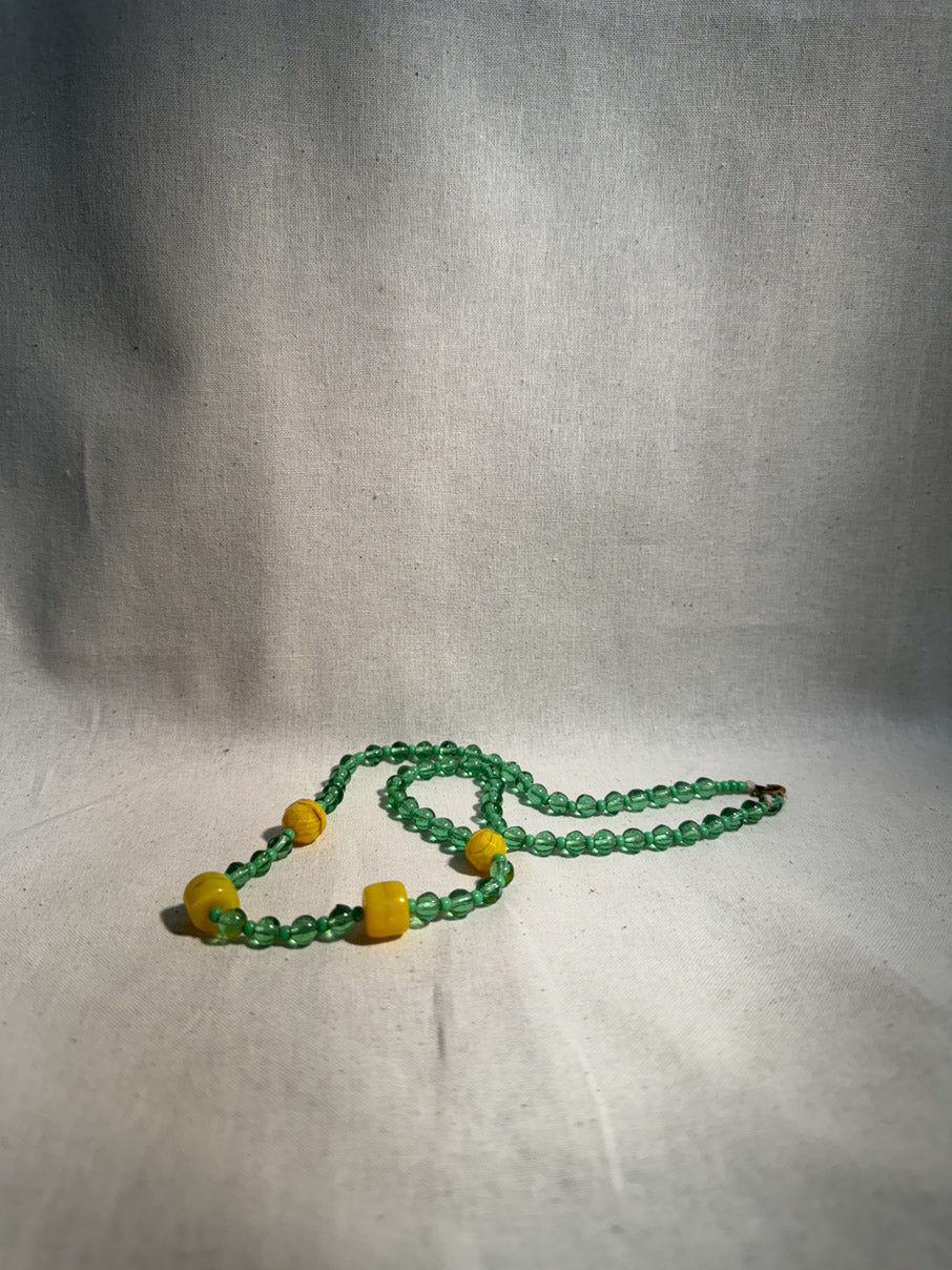 Handmade glass beaded bon bon necklace