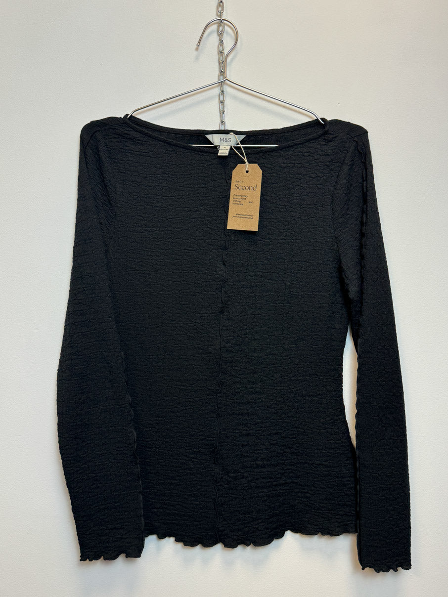 Long sleeved textured top (S)