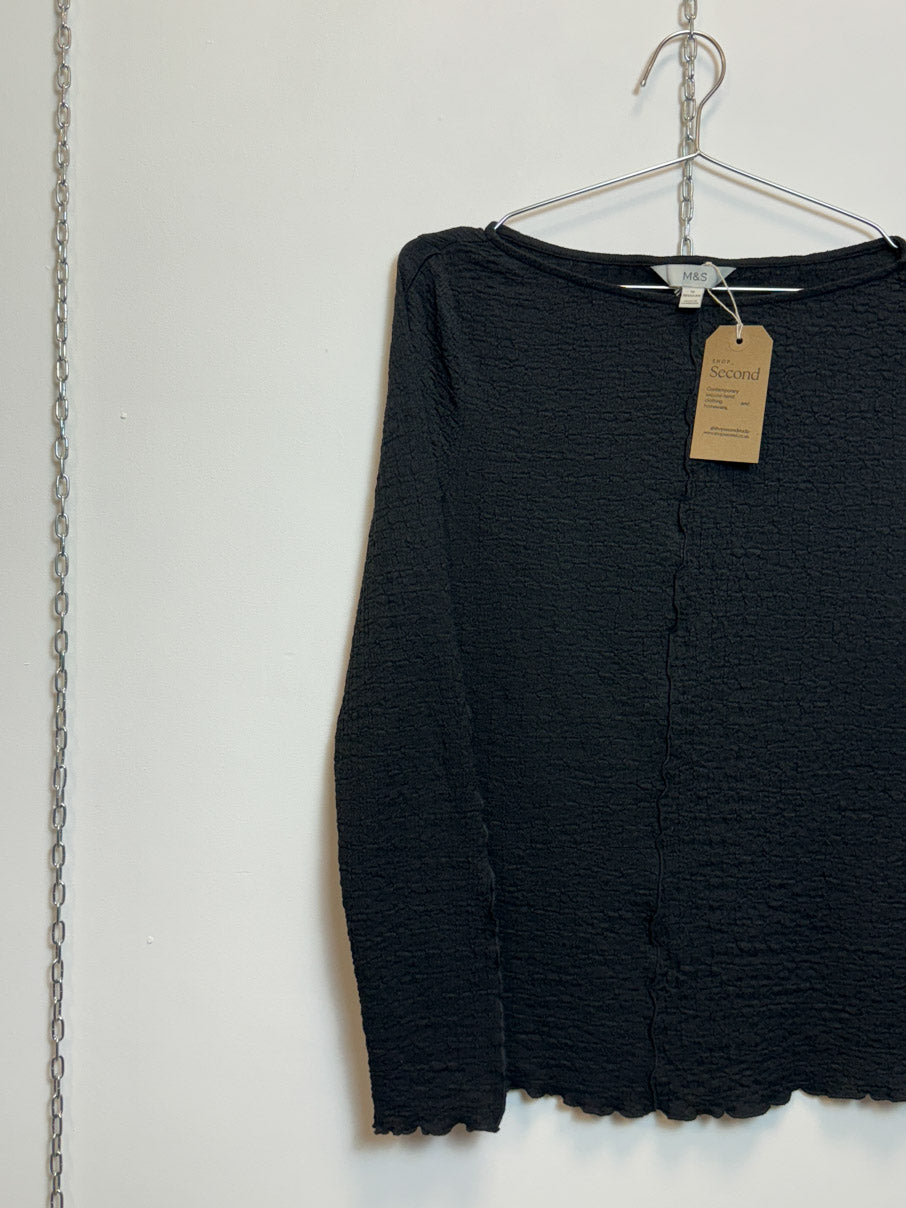 Long sleeved textured top (S)