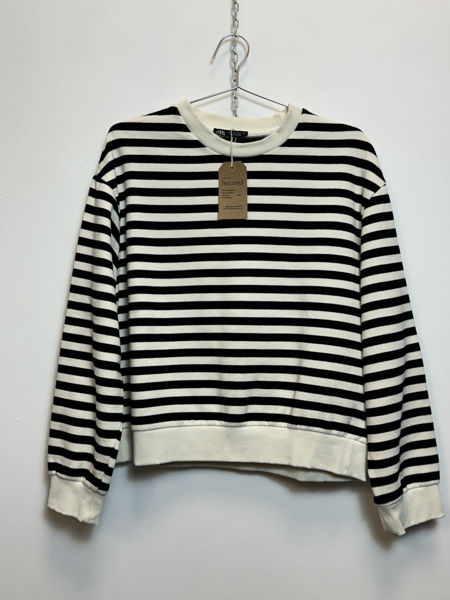 Breton stripe jersey sweatshirt (M)