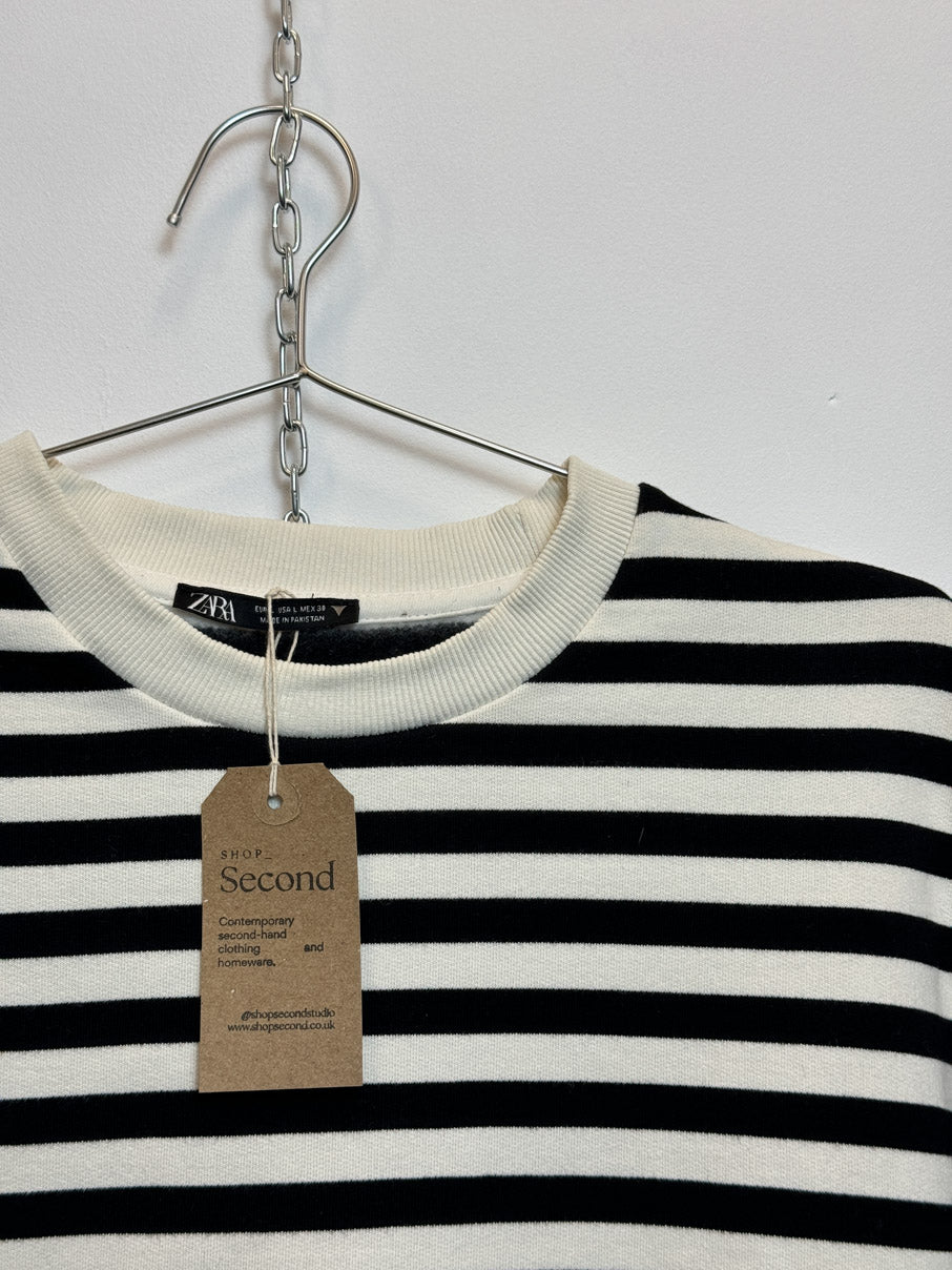 Breton stripe jersey sweatshirt (M)