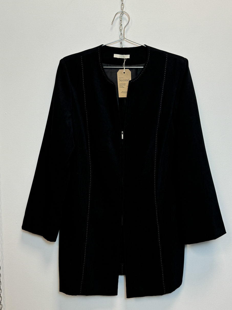 Zip-through collarless jacket (M)