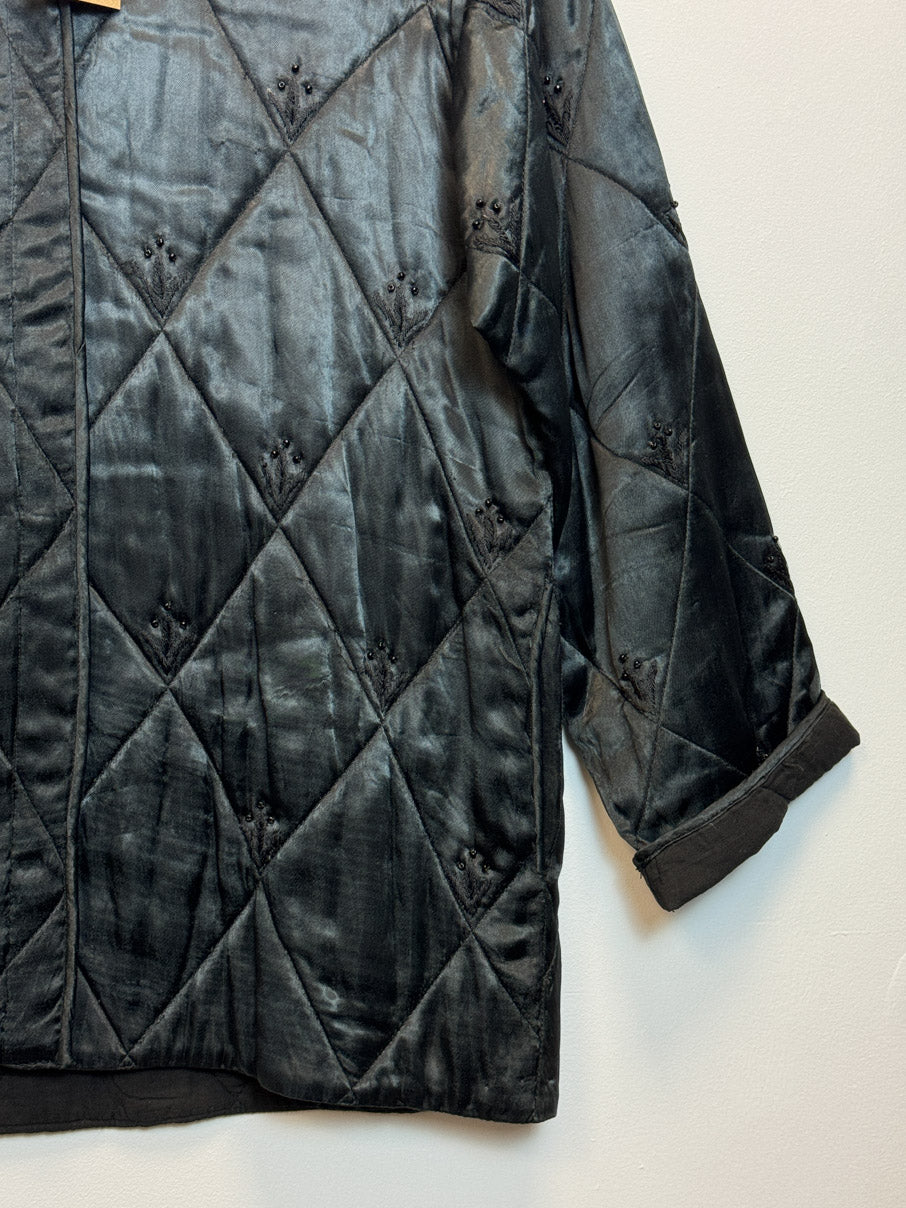 Beaded quilted jacket (M)