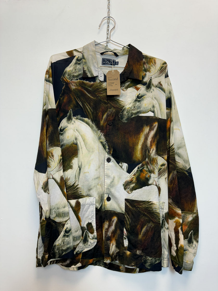 Horse print shirt (M)