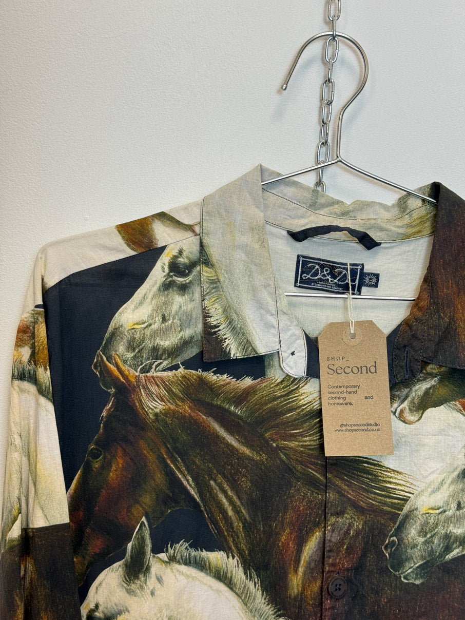 Horse print shirt (M)