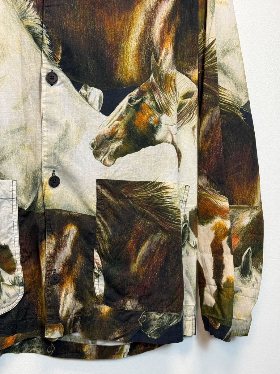 Horse print shirt (M)