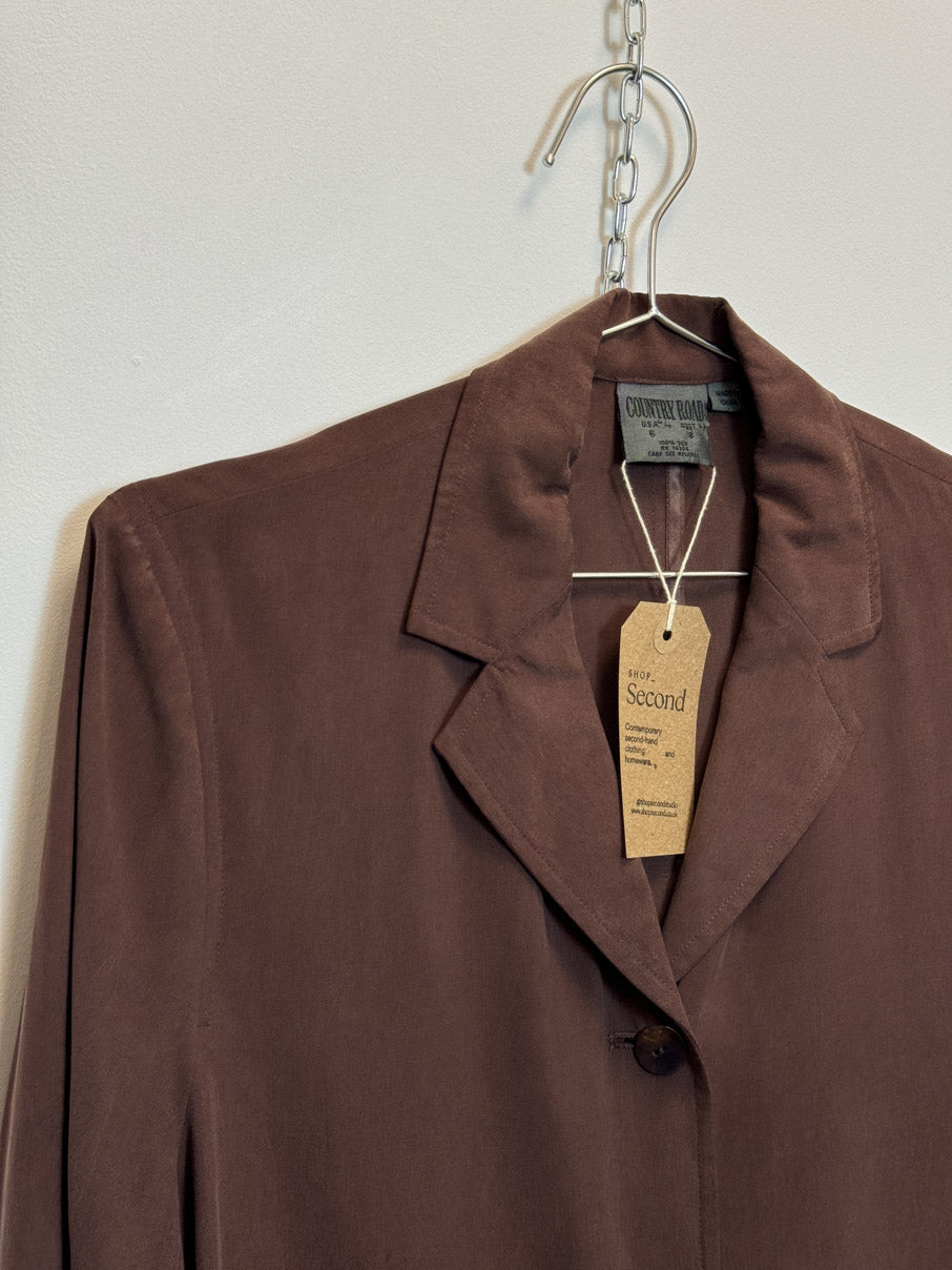 Button through silk shirt (M)