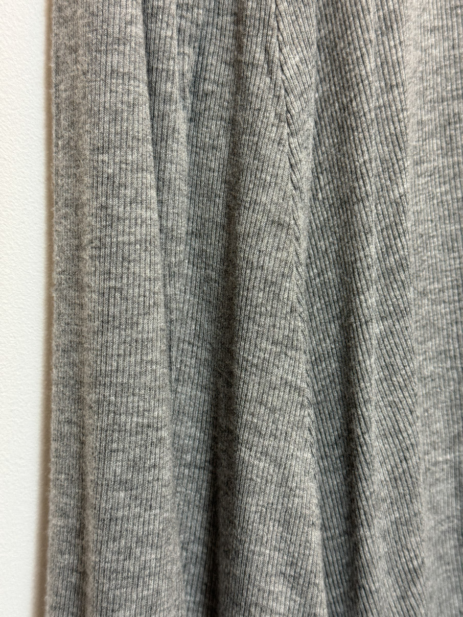 Ribbed long sleeve grey marl tshirt (L)