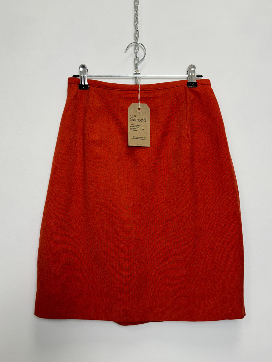Linen-blend tailored mini skirt (XS)