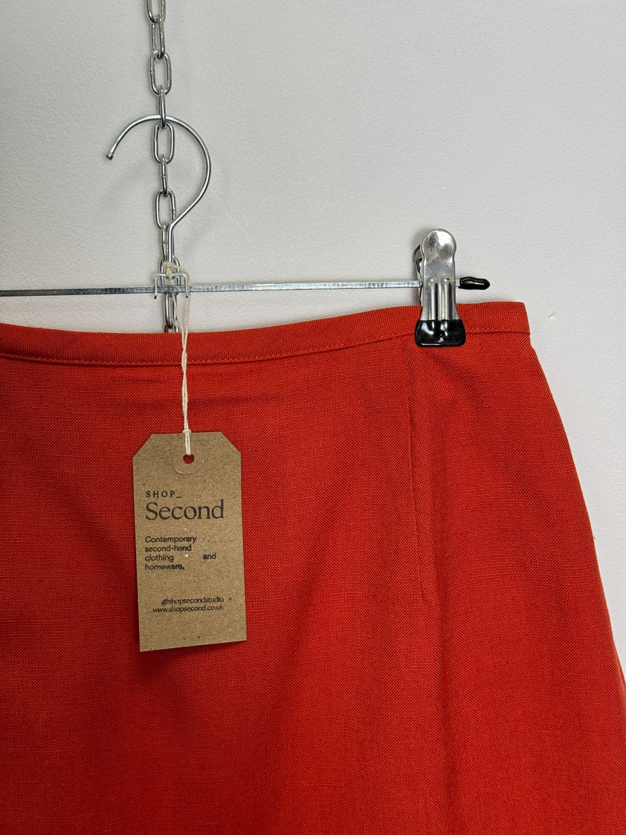 Linen-blend tailored mini skirt (XS)