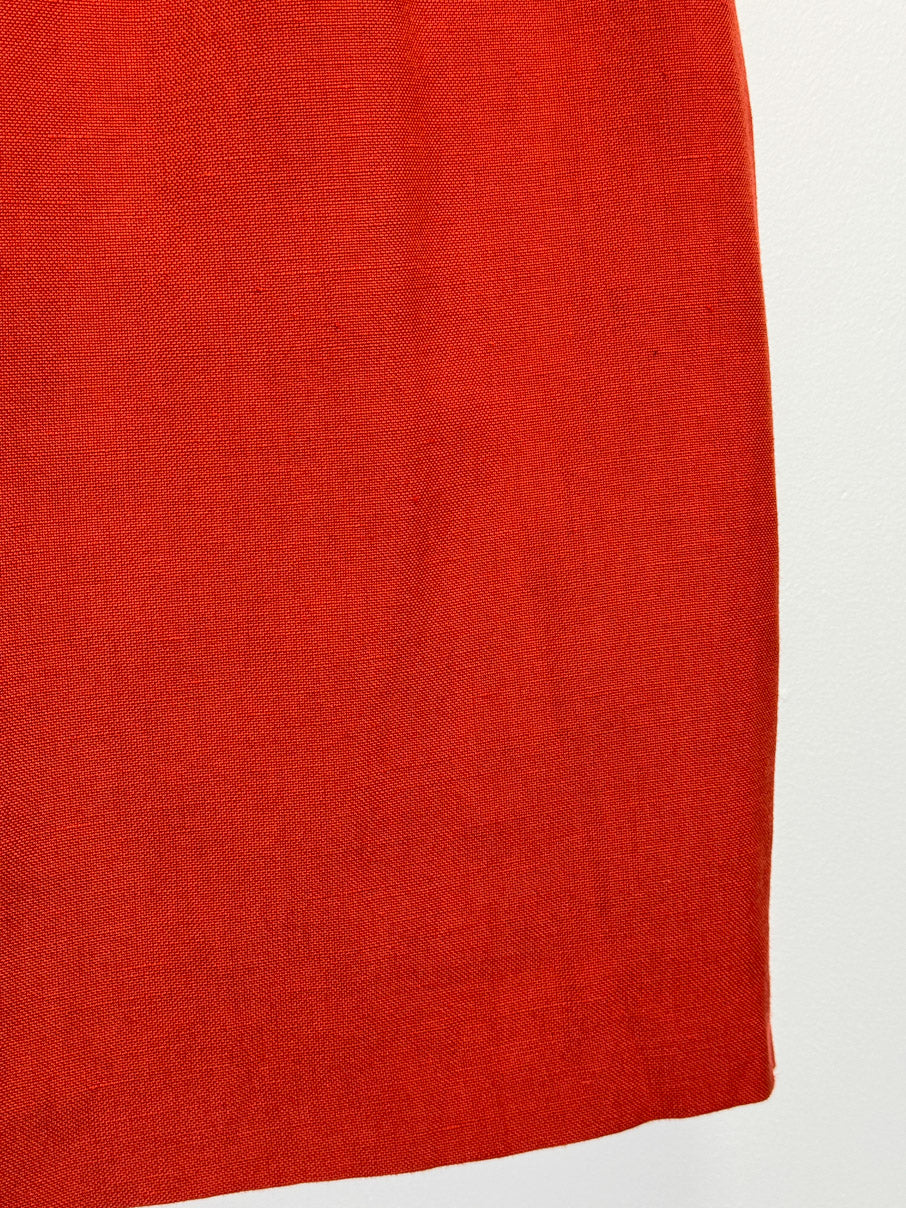 Linen-blend tailored mini skirt (XS)