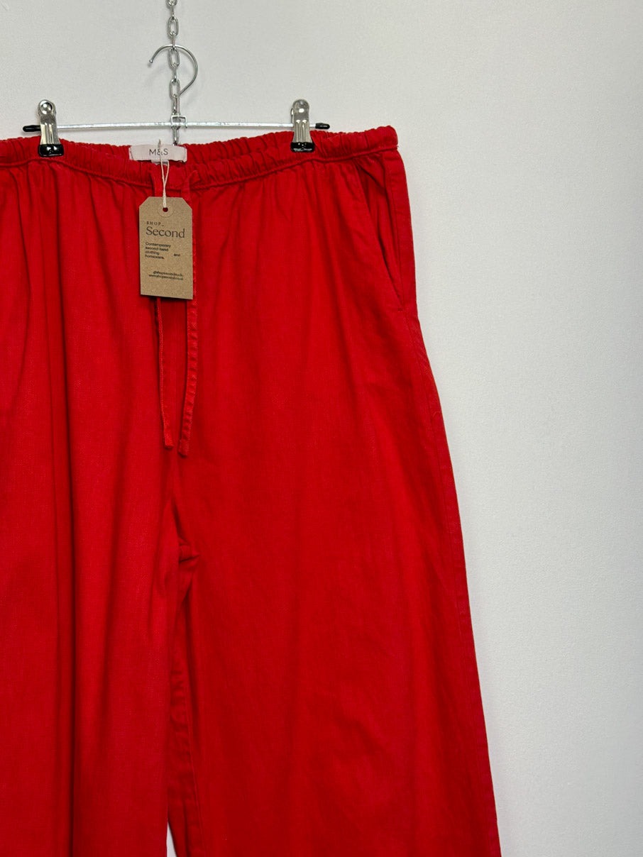 Heavy cotton drawstring trousers (L)