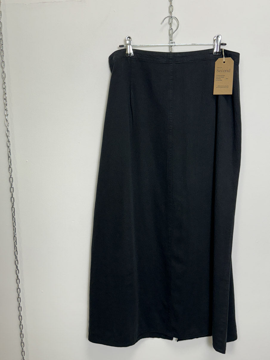 Vintage heavy cotton blend midi skirt (M)