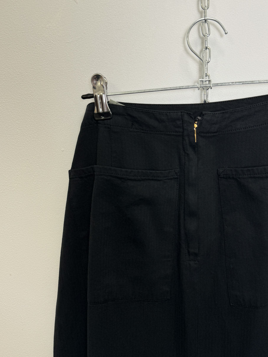 Vintage heavy cotton blend midi skirt (M)