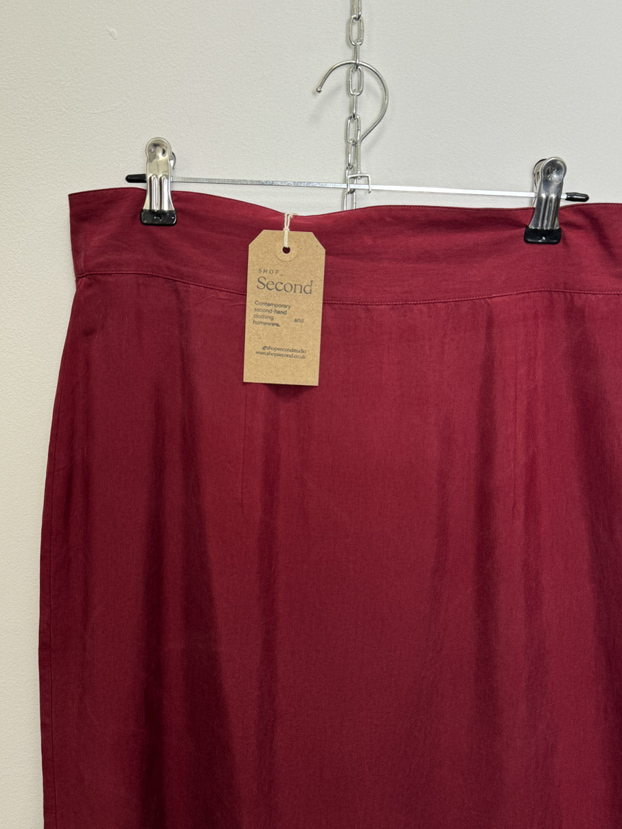Silk column maxi skirt (M)