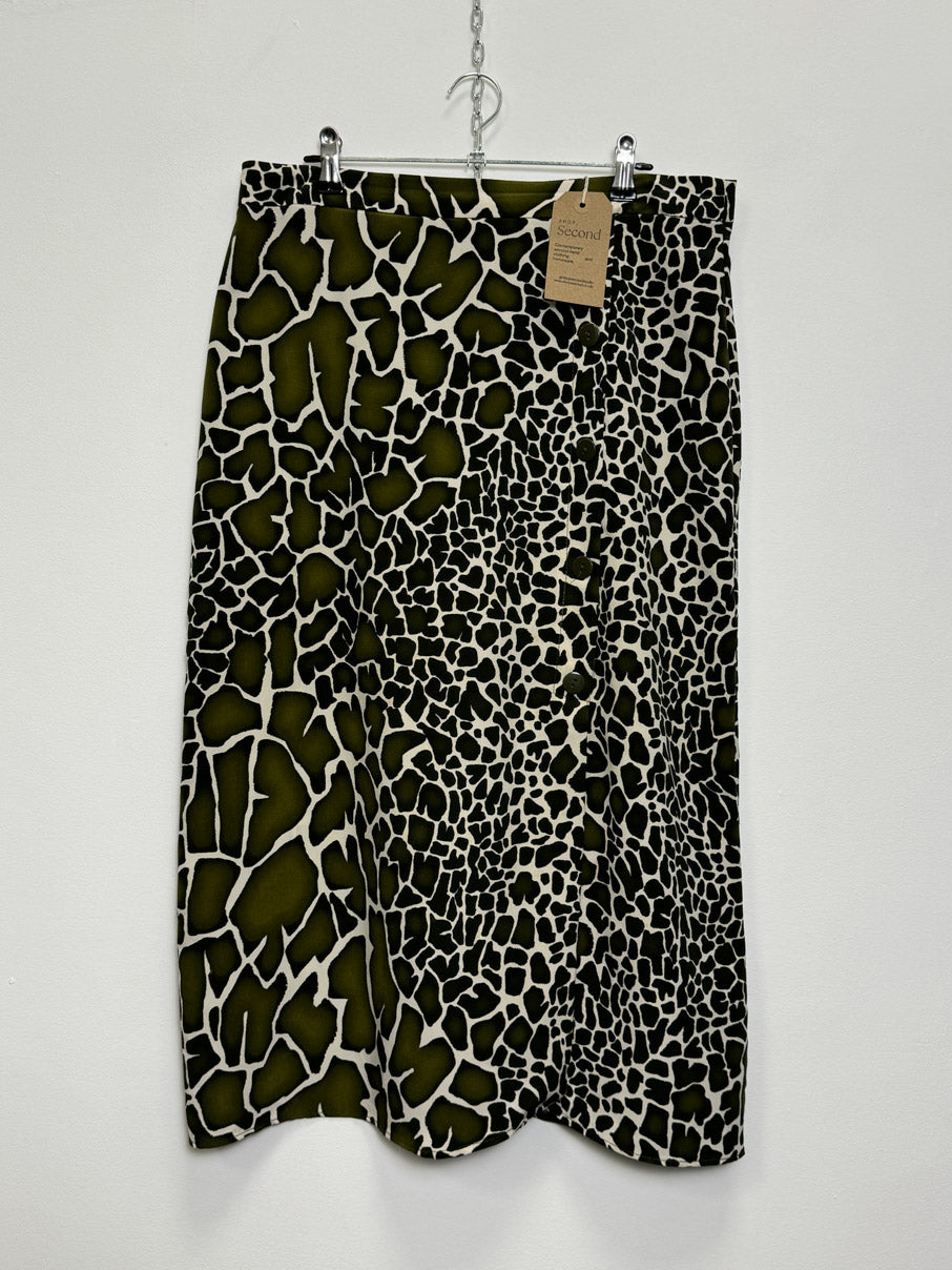 Animal print midi skirt (M)
