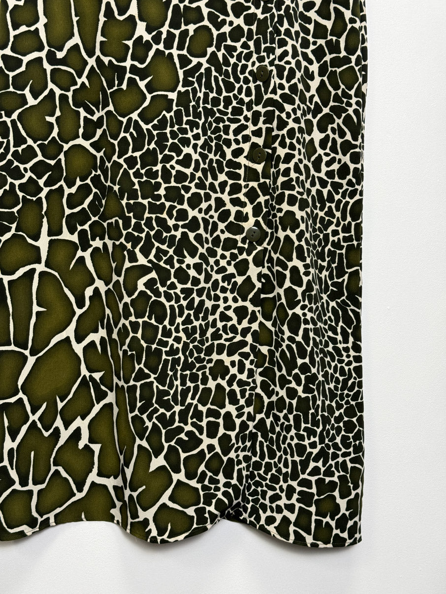 Animal print midi skirt (M)