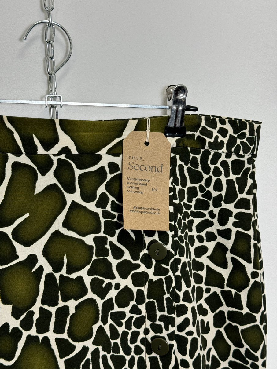 Animal print midi skirt (M)