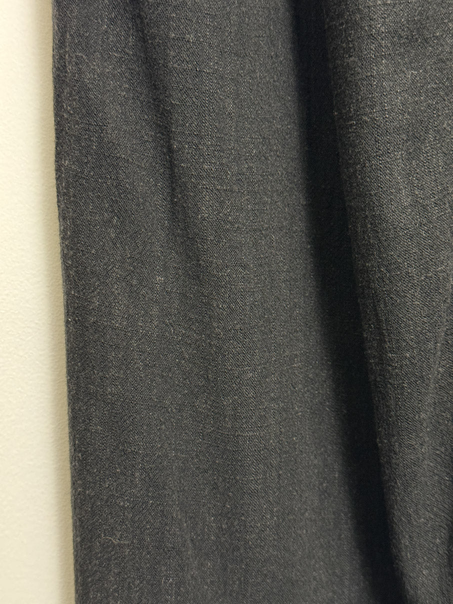 Wide leg linen-blend trousers (S)