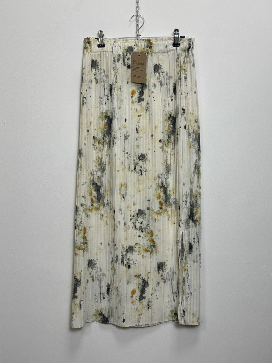 Plisse column midi skirt (S)