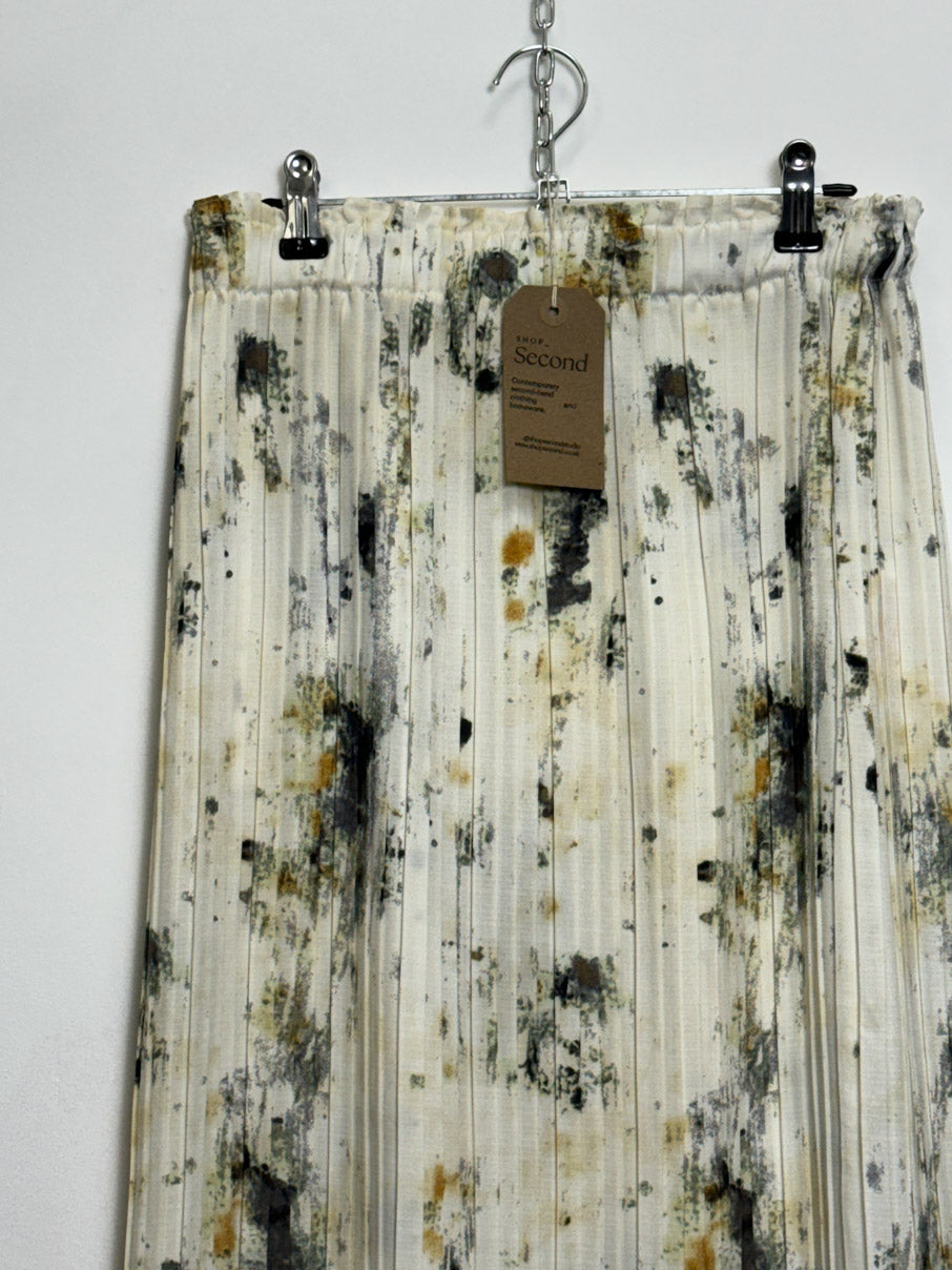 Plisse column midi skirt (S)