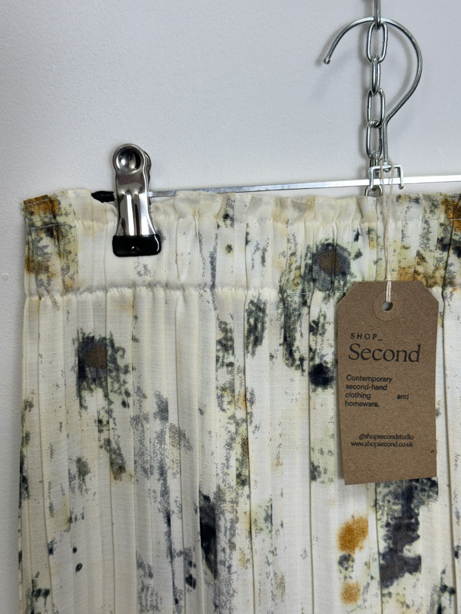 Plisse column midi skirt (S)